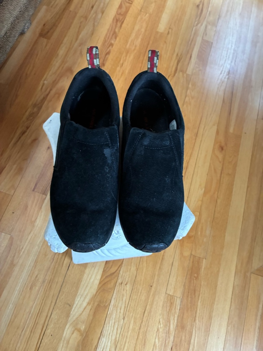 Merrell Black Suede Slip-On Loafers